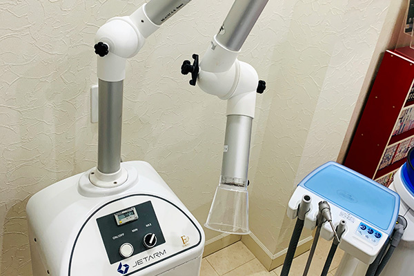 口腔外バキュームの使用